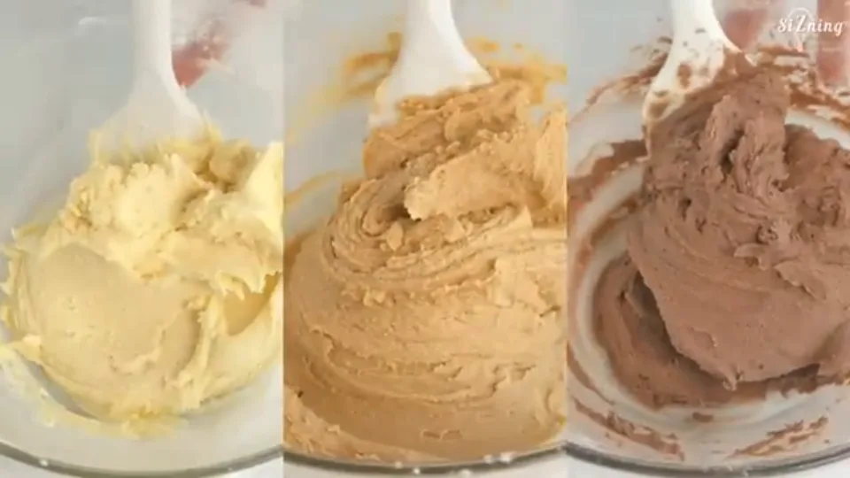 Fold with a spatula until smooth and check dough consistency