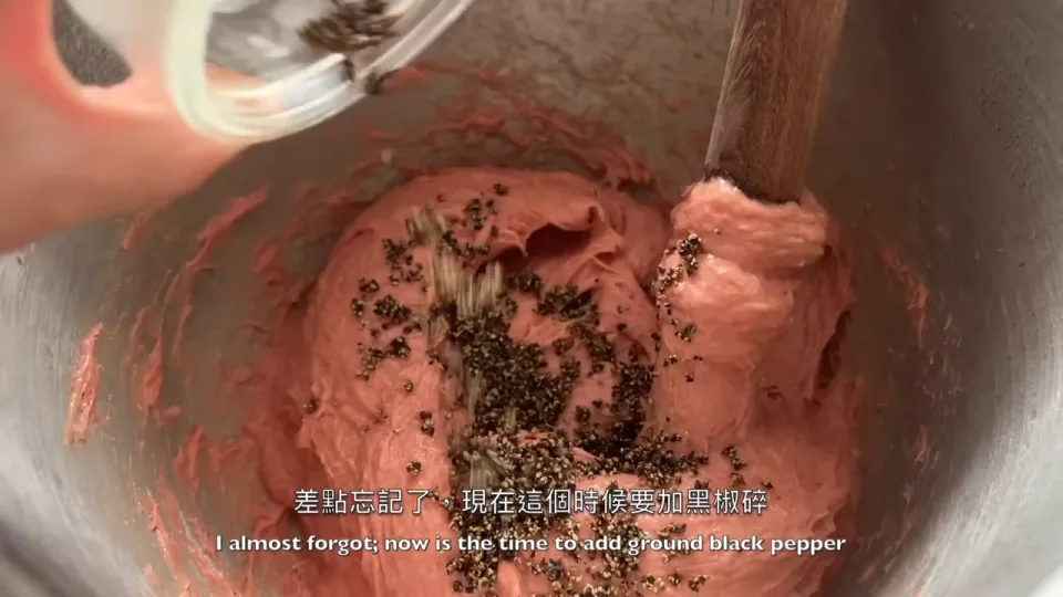 Add flavorings and whip vigorously in one direction